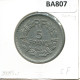 5 FRANCS 1947 FRANCE French Coin #BA807 - 5 Francs