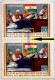 QUIT INDIA MOVEMENT- GANDHI-NEHRU-DOCTOR'S BLADE IN BLACK AFFECTING FLAG IN LOWER STAMP-PAIR- INDIA -ERROR-MNH-PA12-65 - Abarten Und Kuriositäten