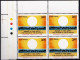 GREETINGS FOR THE MILLENNIUM-RISING SUN-ERROR- BLOCK OF 4-TWO VERTICAL YELLOW BARS ON LEFT MARGIN-INDIA-2000-MNH-PA12-79 - Varietà & Curiosità