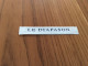 Stick De Sucre "LE DIAPASON - CC OPERA (PARIS)" N°10 - Sucres