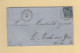 Convoyeur - Tours A Orleans - 1877 (date Rare) - Courrier De Chauzy - Correo Ferroviario