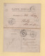 Convoyeur - Montoire Sur Le Loir A Tours - Lot De 2 Cartes - Voyage Aller Retour - Correo Ferroviario