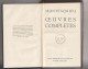 MONTESQUIEU - OEUVRES COMPLETES - LA PLEIADE 1949 - La Pléiade