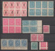 PARAGUAY - 1884 - YVERT N°17/20a En BLOCS De 4/6 + VARIETES RARES PIQUAGES ! **/* MNH/MLH - - Paraguay