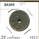 25 CENTIMES 1923 BÉLGICA BELGIUM Moneda #BA309.E - 25 Cents