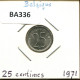 25 CENTIMES 1971 FRENCH Text BÉLGICA BELGIUM Moneda #BA336.E - 25 Cents