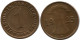 1 REICHSPFENNIG 1925 G ALEMANIA Moneda GERMANY #DB772.E - 1 Rentenpfennig & 1 Reichspfennig