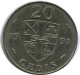 20 CEDIS 1991 GHANA Moneda #AP886.E - Ghana