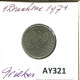1 DRACHMA 1971 GRECIA GREECE Moneda #AY321.E - Grèce