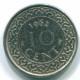 10 CENTS 1962 SURINAME Netherlands Nickel Colonial Coin #S13206.U - Surinam 1975 - ...