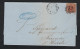 1863 LETTER DENMARK Michel Nr. 9  4 Sk. Roulette Used ; Details & Conditions See 4 Scans ! LOT 125 - Storia Postale