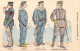 MILITARIA - Uniformes - Marine Japonaise - 1er Maitre - Matelot - Fusilier Marin - Lieutenant.. - Carte Postale Ancienne - Uniforms