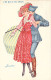 Illustrateur - Sager - Les As - Fantaisies Trichromes - L'as Qui A Du Cran - A. Noyer - Carte Postale Ancienne - Sager, Xavier