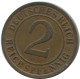 2 REICHSPFENNIG 1924 G GERMANY Coin #AE279.U - 2 Rentenpfennig & 2 Reichspfennig