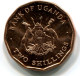 2 SHILLINGS 1987 UGANDA UNC Coin #W11169.U - Oeganda