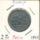 2 FRANCS 1943 FRANKREICH FRANCE Französisch Münze Französisch State #AM337.D - 2 Francs