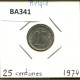 25 CENTIMES 1974 DUTCH Text BÉLGICA BELGIUM Moneda #BA341.E - 25 Cents