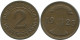 2 RENTENPFENNIG 1923 G GERMANY Coin #AE290.U - 2 Renten- & 2 Reichspfennig