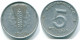 5 PFENNIG 1950 DDR EAST ALLEMAGNE Pièce GERMANY #DE10299.3.F - 5 Pfennig