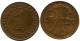 1 REICHSPFENNIG 1927 D ALEMANIA Moneda GERMANY #DB778.E - 1 Rentenpfennig & 1 Reichspfennig