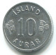 10 AURAR 1971 ISLANDE ICELAND Pièce #WW1107.F - Islande
