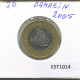 100 FILS 2005 BAHRAIN Islamisch Münze BIMETALLIC #EST1014.2.D - Bahrein