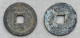 Ancient Annam Coin Gia Long Thong Bao Two Versions ( 小字 And 大字 )  Square Head Thong  1801-1819 - Viêt-Nam