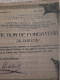 S.A. Automobilul Bucuresti - L'Automobile Bucarest - Actiune De Fondator La Purtator - 17 Februarie / 2 Martie 1909. - Automobilismo