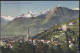 ITALY Kurort Meran Mit Dem Kuchelberg Sudtirol Dolomiti Mountain Franked - Merano