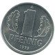 1 PFENNIG 1979 A DDR EAST GERMANY Coin #AE049.U - 1 Pfennig