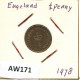 HALF PENNY 1978 UK GRANDE-BRETAGNE GREAT BRITAIN Pièce #AW171.F - 1/2 Penny & 1/2 New Penny