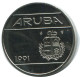 25 CENTS 1991 ARUBA Coin (From BU Mint Set) #AH068.U - Aruba