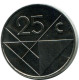 25 CENTS 1991 ARUBA Coin (From BU Mint Set) #AH068.U - Aruba