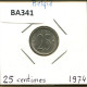 25 CENTIMES 1974 DUTCH Text BELGIQUE BELGIUM Pièce #BA341.F - 25 Cents