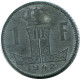 1 FRANC 1942 BELGIQUE-BELGIE BÉLGICA BELGIUM Moneda #BA708.E - 1 Franc
