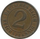 2 REICHSPFENNIG 1924 G ALLEMAGNE Pièce GERMANY #AE279.F - 2 Renten- & 2 Reichspfennig
