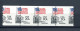 USA 1981 20c Flag Issue Strip Of 4 Misperf MNH 14936 - Abarten & Kuriositäten