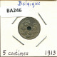 5 CENTIMES 1913 FRENCH Text BELGIQUE BELGIUM Pièce #BA246.F - 5 Centimes