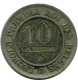 10 CENTIMES 1862 BELGIQUE BELGIUM Pièce #AZ133.1.F - 10 Cent