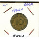 10 PFENNIG 1949 F ALLEMAGNE Pièce GERMANY #AW464.F - 10 Pfennig