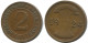 2 RENTENPFENNIG 1924 F ALLEMAGNE Pièce GERMANY #AD469.9.F - 2 Renten- & 2 Reichspfennig