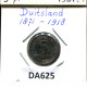5 PFENNIG 1921 F GERMANY Coin #DA625.2.U - 5 Rentenpfennig & 5 Reichspfennig