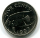 5 CENT 1997 BERMUDA Coin UNC #W11344.U - Bermudes