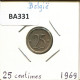 25 CENTIMES 1969 DUTCH Text BÉLGICA BELGIUM Moneda #BA331.E - 25 Cents