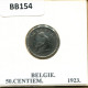 50 CENTIMES 1923 DUTCH Text BÉLGICA BELGIUM Moneda #BB154.E - 50 Cent