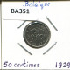 50 CENTIMES 1929 BÉLGICA BELGIUM Moneda FRENCH Text #BA351.E - 50 Centimes