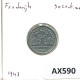 50 CENTIMES 1943 FRANCIA FRANCE Moneda #AX590.E - 50 Centimes