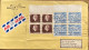 CANADA-1962, COVER USED TO USA, QUEEN, AEROPLANE, BLOCK 4  WITH MARGIN, TOTAL  8 STAMP USED. - Brieven En Documenten