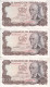 TRIO CORRELATIVO DE 100 PTAS DEL AÑO 1970 SERIE H EN CALIDAD EBC (XF) (BANK NOTE) - 100 Peseten
