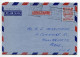 Australia 1958 10p. Plane Over Globe Aerogramme / Air Letter; Brisbane, Queensland To Willimansett, Massachusetts, U.S. - Aerograms